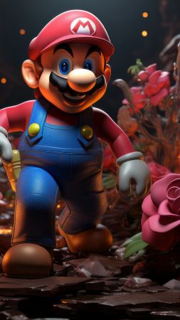 Mario, goomba (vertical)