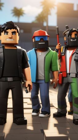 Roblox, characters, 4k (vertical)