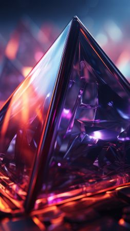 pyramids, colorful, glass (vertical)