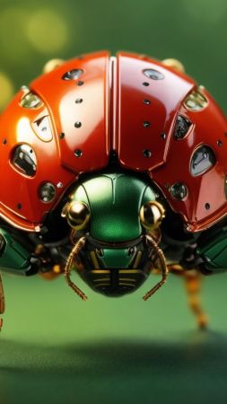 ladybug, cyberpunk (vertical)