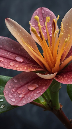 lily, rain, iPhone 15 Pro (vertical)