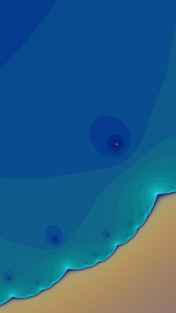 crystal, 4k, HD wallpaper, waves, blue, brown, pattern, background (vertical)