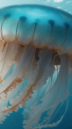 jellyfish, underwater (vertical)