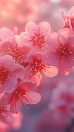 Sakura, pink (vertical)