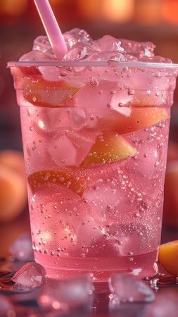 lemonade, apricot, ice (vertical)