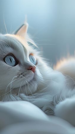 cat, white, user avatar (vertical)
