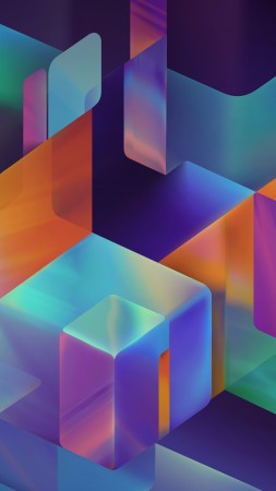 android, 4k, 5k wallpaper, HD, samsung, cubes, background (vertical)