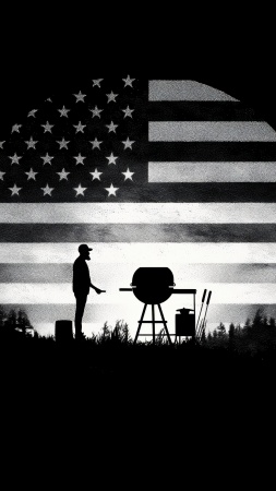 american flag wallpaper, dark wallpaper, grilling accessories, background for mobile wallpaper (vertical)