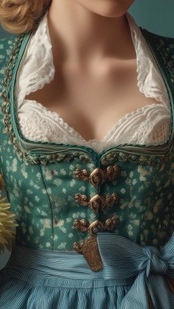 oktoberfest wallpaper, outfit, floral patterns, background for mobile wallpaper (vertical)