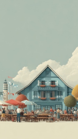 oktoberfest wallpaper, beer festival, folk music, background for mobile wallpaper (vertical)