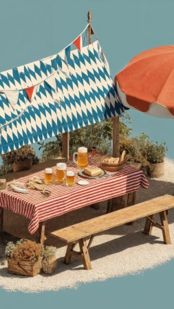 wiesn wallpaper, beer, folk music, background for mobile wallpaper (vertical)