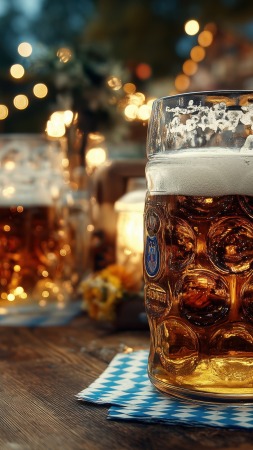 wiesn wallpaper, beer garden, stein, background for mobile wallpaper (vertical)