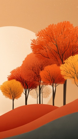 fall weather wallpaper, crisp air, nature walks, background for mobile wallpaper (vertical)