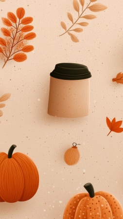 autumn drinks wallpaper, warm cocktails, fall recipes, background for mobile wallpaper (vertical)
