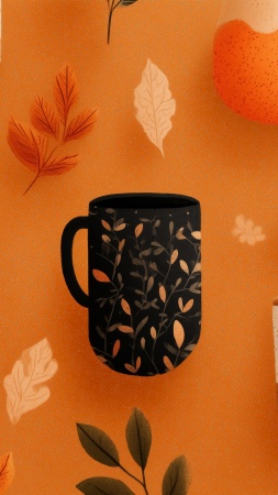 autumn drinks wallpaper, seasonal flavors, pumpkin spice recipes, background for mobile wallpaper (vertical)