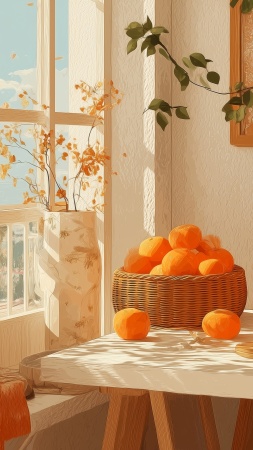 fall decoration wallpaper, cozy home, thanksgiving decor, background for mobile wallpaper (vertical)