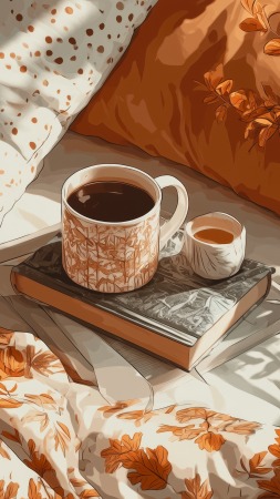 fall style wallpaper, seasonal home, autumn home, background for mobile wallpaper (vertical)