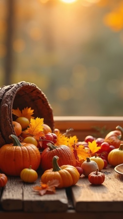 gourds wallpaper, fall harvest, holiday recipes, background for mobile wallpaper (vertical)