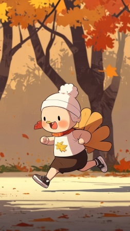 turkey trot wallpaper, turkey race, fitness challenge, background for mobile wallpaper (vertical)