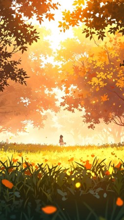 cozy fall wallpaper wallpaper, natures beauty, seasonal landscape, background for mobile wallpaper (vertical)