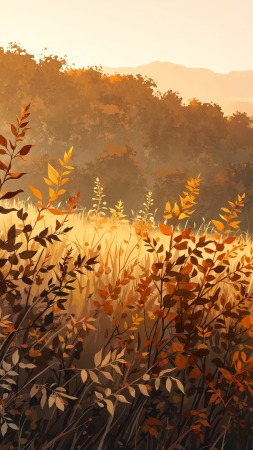 autumn landscapes wallpaper, scenic vistas, pumpkin patches, background for mobile wallpaper (vertical)