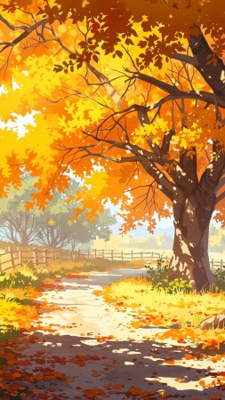 autumn landscapes wallpaper, seasonal landscapes, autumn foliage, background for mobile wallpaper (vertical)