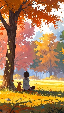 golden field wallpaper, rural landscape, seasonal landscape, background for mobile wallpaper (vertical)