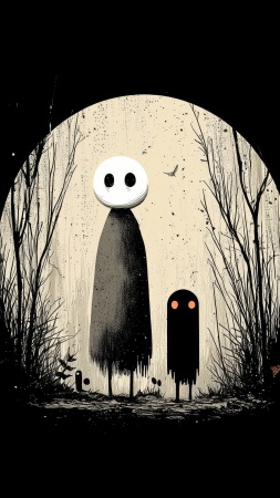 spooky decor wallpaper, halloween inspiration, witchy vibes, background for mobile wallpaper (vertical)