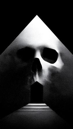 dark art wallpaper, haunting imagery, spooky aesthetic, background for mobile wallpaper (vertical)