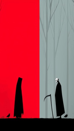 spooky images wallpaper, dark fantasy art, horror imagery, background for mobile wallpaper (vertical)