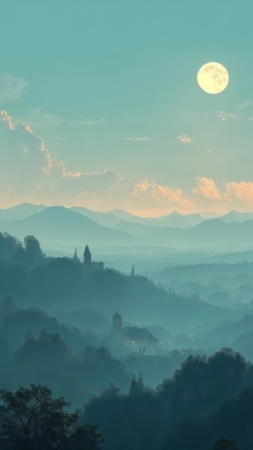 halloween night wallpaper, night colors, gothic style, background for mobile wallpaper (vertical)