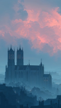 halloween night wallpaper, haunted house, midnight sky, background for mobile wallpaper (vertical)