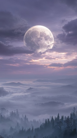 gothic wallpaper, haunted night, gothic landscape, background for mobile wallpaper (vertical)