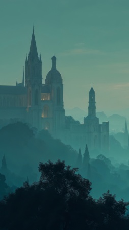 haunted house wallpaper, supernatural themes, dark arts, background for mobile wallpaper (vertical)