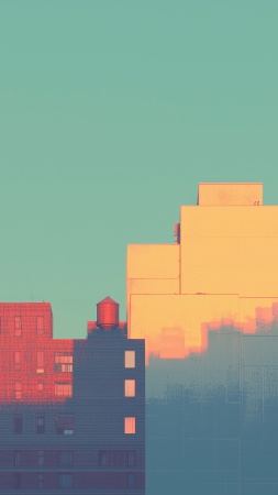 skyscraper wallpaper, nyc, high-rise buildings, background for mobile wallpaper (vertical)