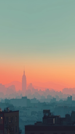 skyscraper wallpaper, nyc, high-rise buildings, background for mobile wallpaper (vertical)