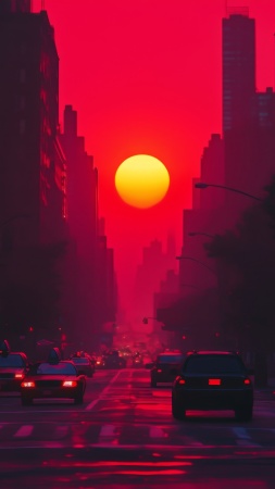 skyscraper wallpaper, nyc, high-rise buildings, background for mobile wallpaper (vertical)