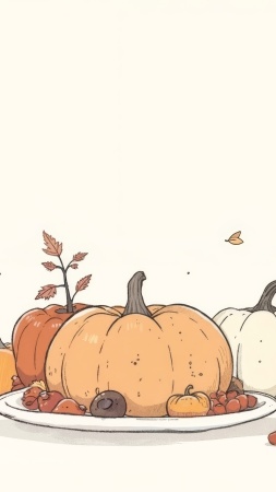 clipart wallpaper, fall decorations, turkey images, background for mobile wallpaper (vertical)