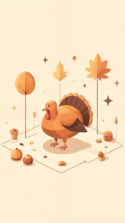 scrapbook wallpaper, fall decorations, turkey graphics, background for mobile wallpaper (vertical)