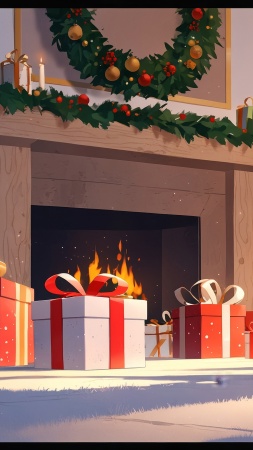 holiday shopping wallpaper, last-minute gifts, gift exchange, background for mobile wallpaper (vertical)