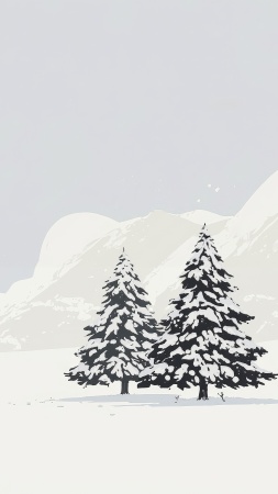 pine forest wallpaper, evergreen trees, pine trees, background for mobile wallpaper (vertical)