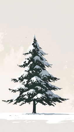 pine trees wallpaper, pine forest, frosty forest, background for mobile wallpaper (vertical)