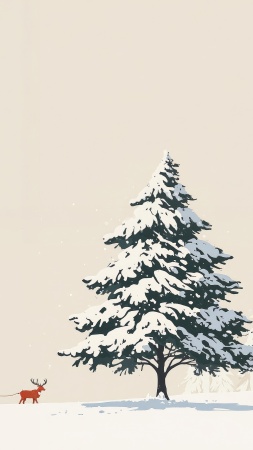 christmas trees wallpaper, holiday trees, decorative evergreens, background for mobile wallpaper (vertical)