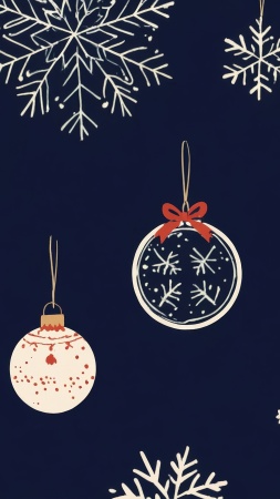 merry and bright wallpaper, festive wallpaper, christmas patterns, background for mobile wallpaper (vertical)