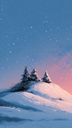 winter night wallpaper, celestial sky, winter sky, background for mobile wallpaper (vertical)