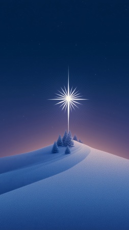 winter night wallpaper, snowy night, cosmic beauty, background for mobile wallpaper (vertical)
