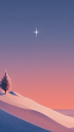 north star wallpaper, cozy evenings, christmas cheer, background for mobile wallpaper (vertical)