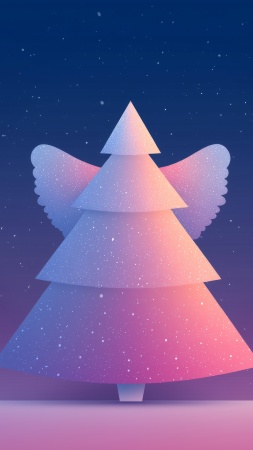 snow angel wallpaper, frosty background, childhood memories, background for mobile wallpaper (vertical)