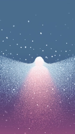snow angel wallpaper, cold weather, snowy background, background for mobile wallpaper (vertical)