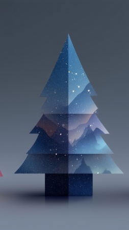 winter tree wallpaper, winter wallpaper, tranquil landscape, background for mobile wallpaper (vertical)